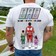 Load image into Gallery viewer, “The Man, The Myth, The Legend” - Power Dad Shirt - Personalized Gifts for Dads, Grandpa, and Father Figures Shirts PopCulturePrints