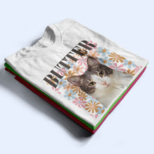 Load image into Gallery viewer, Custom Photo Dog or Cat Pet Floral Pattern T-Shirt - Personalized Gift for Pet Lovers T-shirt PopCulturePrints