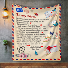 Load image into Gallery viewer, Heartfelt Letter to Mom Personalized Christmas Blanket Blanket PopCulturePrints