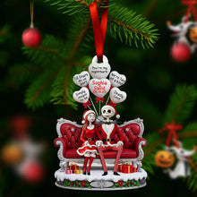 Load image into Gallery viewer, Hauntingly Sweet Couple Christmas Ornament - Personalized Gift for Couples and Anniversaries Ornament PopCulturePrints