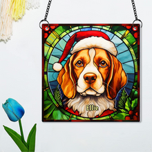 Load image into Gallery viewer, Personalized Beagle Dog Lover Christmas Suncatcher Ornament Suncatcher PopCulturePrints