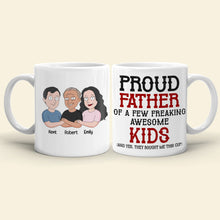 Load image into Gallery viewer, Personalized Proud Father Mug - Gift for Dad with Custom Cartoon Design Coffee Mug PopCulturePrints