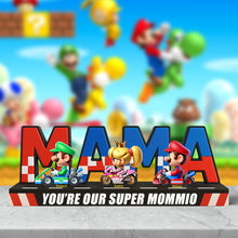 Load image into Gallery viewer, You're Our Super Mom! - Personalized Game Fans Plaque - Gift for Mom and Grandma Shaped Plaques PopCulturePrints