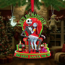 Load image into Gallery viewer, Let's Be Naughty Together - Personalized Christmas Ornament for Couples Ornament PopCulturePrints