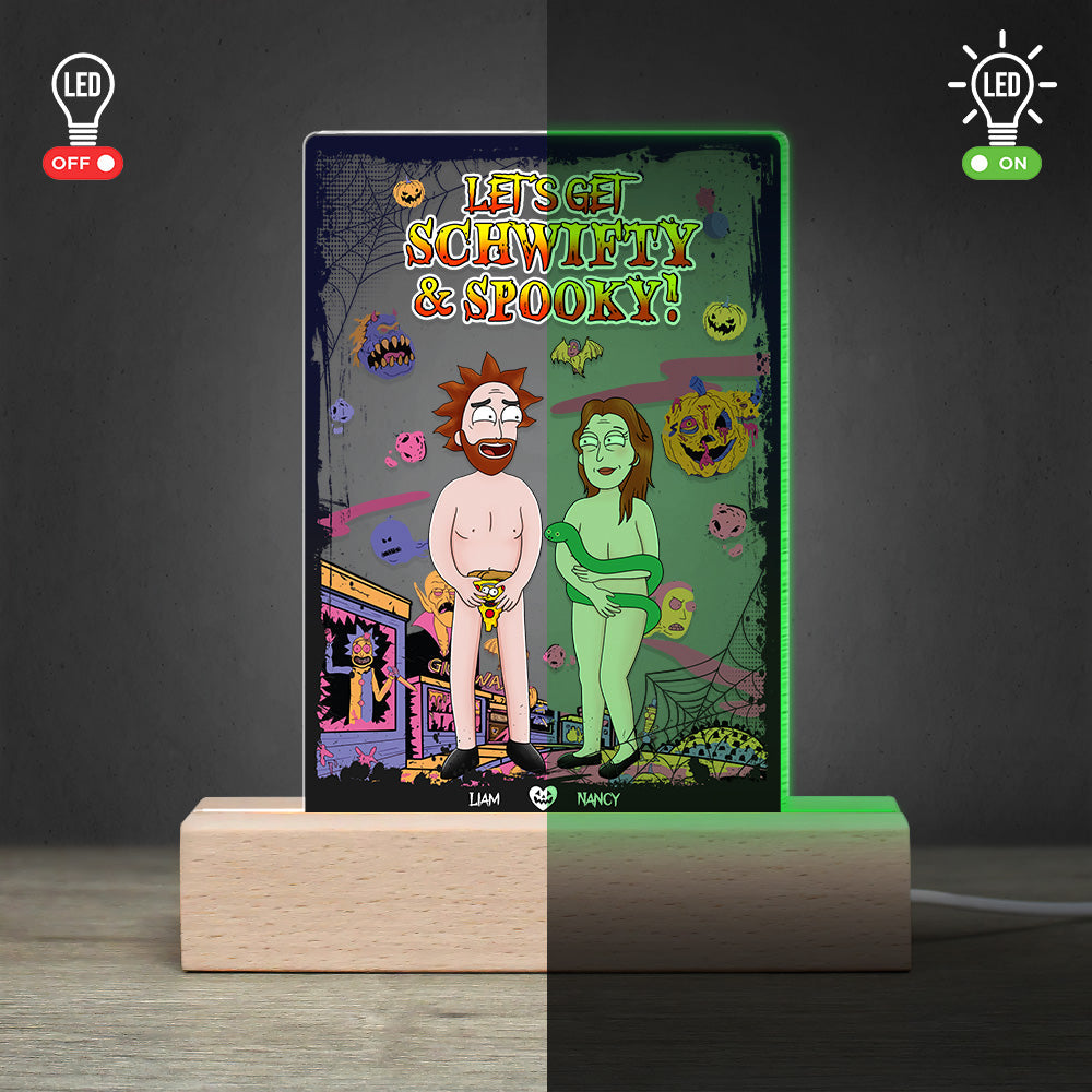 Spooky Couple Personalized 3D LED Light Gift for Halloween Fun | Valentine's Day Gifts Led Night Light PopCulturePrints