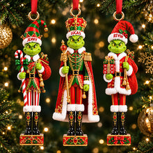 Load image into Gallery viewer, “Spread Christmas Cheer with Personalized Whimsical Grinch Ornaments” - Acrylic Ornament for Everyone