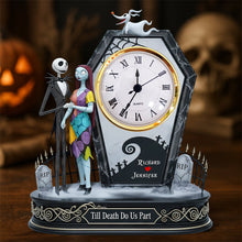 Load image into Gallery viewer, Till Death Do Us Part - Spooky Couple Desk Clock Plaque - Personalized Gifts for Couples Clock Plaques PopCulturePrints
