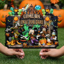 Load image into Gallery viewer, "Come On In If You Dare" - Personalized Scared Squad Yard Sign for Halloween