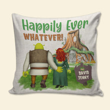 Load image into Gallery viewer, Happily Ever Whatever Personalized Couple Pillow Pillow PopCulturePrints