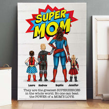 Load image into Gallery viewer, Custom Super Dad Canvas Print with Superhero Family Poster & Canvas PopCulturePrints