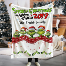Load image into Gallery viewer, Custom Christmas Family Blanket - Stolen Christmas Together Design Blanket PopCulturePrints