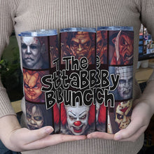 Load image into Gallery viewer, Horror Movie Icons Halloween Skinny Tumbler Tumbler Cup PopCulturePrints