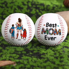 Load image into Gallery viewer, Best Mom Ever - Personalized Baseball for Mother's Day Baseball PopCulturePrints