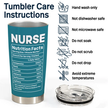 Load image into Gallery viewer, Nurse Nutrition Facts Tumbler - Personalized Gift for Healthcare Heroes Tumbler PopCulturePrints