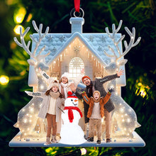 Load image into Gallery viewer, Personalized Family Photo Acrylic Christmas Ornament Ornament PopCulturePrints
