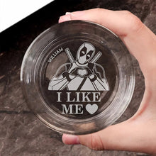 Load image into Gallery viewer, Personalized Deadpool Whiskey Glass Whiskey Glass PopCulturePrints