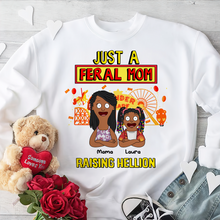 Load image into Gallery viewer, Just A Feral Mom - Personalized Gift for Moms Raising Hellions Shirts PopCulturePrints