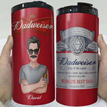 Load image into Gallery viewer, Personalized Dadweiser Can Cooler Tumbler - Perfect Gift for Dad Can Cooler PopCulturePrints