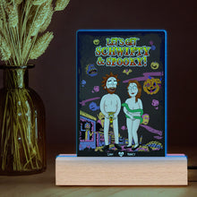 Load image into Gallery viewer, Spooky Couple Personalized 3D LED Light Gift for Halloween Fun | Valentine's Day Gifts Led Night Light PopCulturePrints