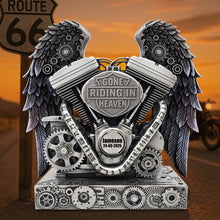 Load image into Gallery viewer, Gone Riding in Heaven - Personalized Acrylic Plaque for Bikers Shaped Plaques PopCulturePrints