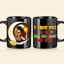 Load image into Gallery viewer, Personalized Dragon Couple Mug | I Love You to King Kai's Planet and Back | Valentine's Day Gifts Coffee Mug PopCulturePrints
