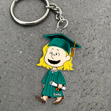 Load image into Gallery viewer, Custom Graduation Keychain - Personalized Graduate Gift Keychains PopCulturePrints