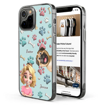 Load image into Gallery viewer, “Celebrate Your Furry Friend!” - Personalized 3D Effect Clear Phone Case - Gift for Dog Moms, Dog Dads, Grandparents Clear Phone Case PopCulturePrints