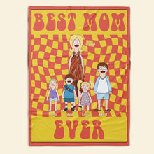 Load image into Gallery viewer, "BEST MOM EVER!" - Personalized Blanket for Mom, Special Gift for Mother's Day Blanket PopCulturePrints