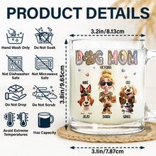 Load image into Gallery viewer, "For Every Dog Mom: Celebrate Your Love with Our Custom Glass Mug" - Personalized 3D Effect Gift for Dog Moms, Pet Lovers, and More Glass Mug PopCulturePrints
