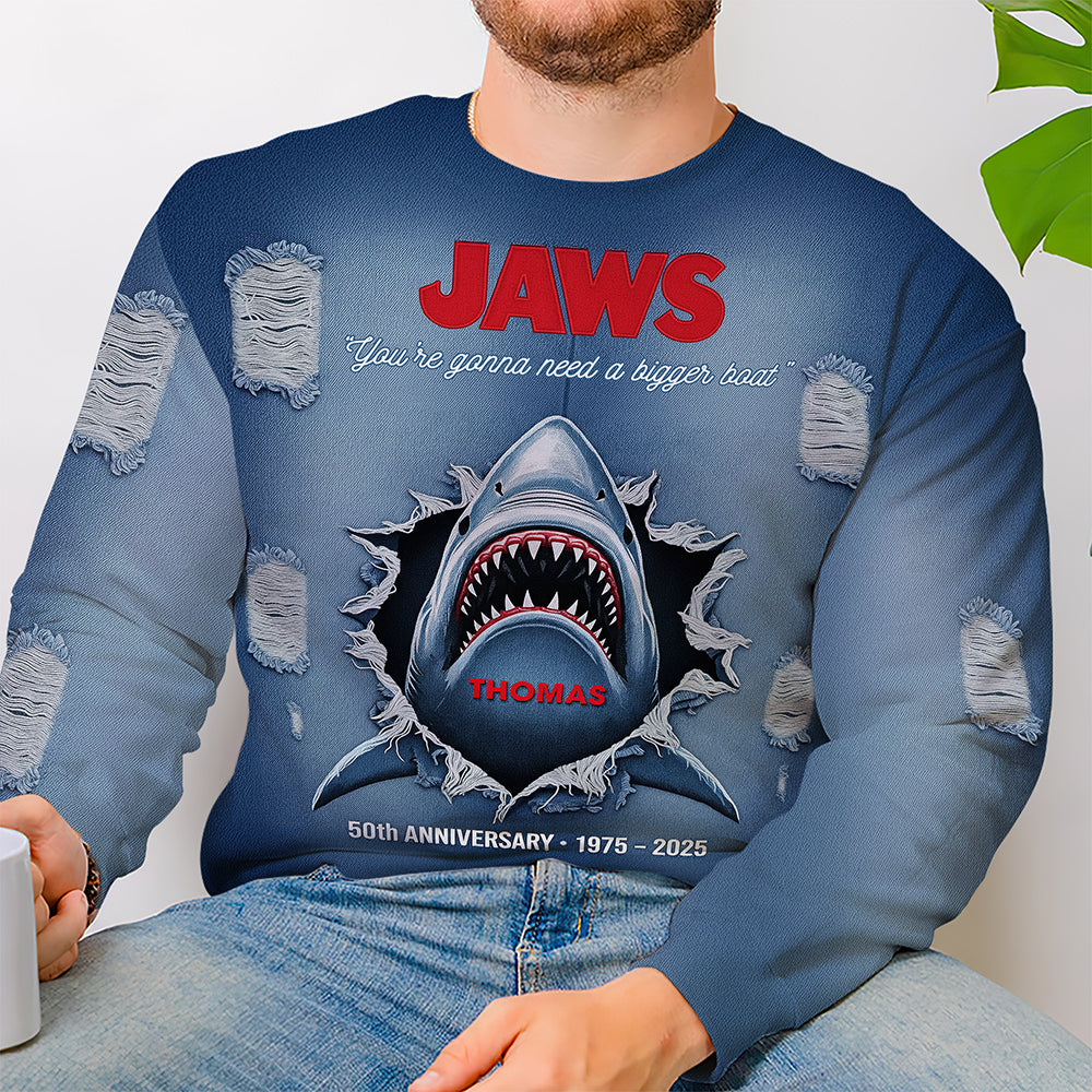 "You're gonna need a bigger boat" - Ocean Thriller 3D Shirt - Personalized Gift for Movie Lovers AOP Products PopCulturePrints