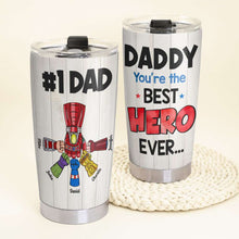 Load image into Gallery viewer, Custom Superhero Dad Tumbler - Personalized Gift for Fathers Tumbler Cup PopCulturePrints
