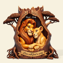 Load image into Gallery viewer, Love Will Find a Way - Personalized Couple Acrylic Plaque Shaped Plaques PopCulturePrints