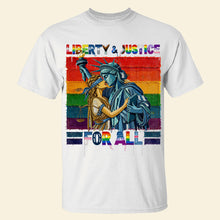 Load image into Gallery viewer, “Liberty & Justice for All” - Personalized LGBT Rights Heroine Shirt Shirts PopCulturePrints