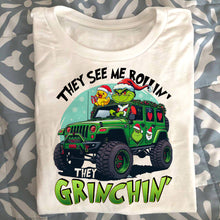 Load image into Gallery viewer, Grinch Off-Road Adventure Christmas Sweater Shirts PopCulturePrints