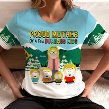 Load image into Gallery viewer, Proud Mom of a Few Dumbass Kids - Personalized 3D Shirt for Mother's Day AOP Products PopCulturePrints