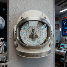 Load image into Gallery viewer, “Time Flies in Space!” - Personalized Astronaut Acrylic Hanging Wall Clock - Perfect Gift for Space Lovers and Astronaut Enthusiasts Hanging Wall Clock PopCulturePrints