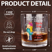 Load image into Gallery viewer, In Case I Don't Say It Enough - Personalized Whiskey Glass for Couples Whiskey Glass PopCulturePrints