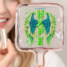 Load image into Gallery viewer, "Embrace Hope with Every Reflection" - Personalized Ribbon Awareness Handheld Mirror - Unique Gift for Loved Ones Mirror PopCulturePrints