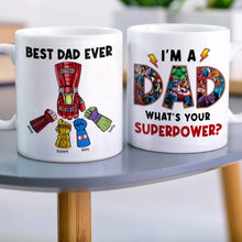 Load image into Gallery viewer, Superhero Dad Personalized Coffee Mug - Best Dad Ever Coffee Mug PopCulturePrints