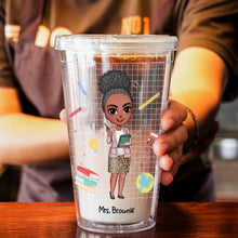 Load image into Gallery viewer, Personalized Teacher Tumbler - Teach Tiny Humans Tumbler Cup PopCulturePrints
