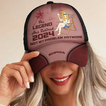 Load image into Gallery viewer, The Legend Has Retired 2025 - Personalized Casual Cap for Him Mesh-back Casual Cap PopCulturePrints