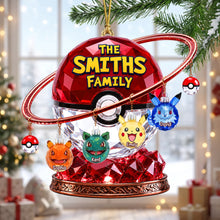 Load image into Gallery viewer, “Celebrate Family Togetherness” - Personalized Creature Family Christmas Ornament