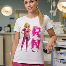 Load image into Gallery viewer, "Celebrate Your Inner Nurse - Personalized Nurse Shirt for Doll Lovers" Shirts PopCulturePrints