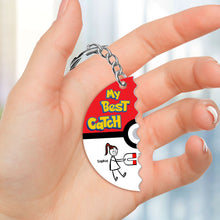Load image into Gallery viewer, Personalized Best Catch Couple Keychains - Perfect Valentine's Day Gifts for Partners Keychains PopCulturePrints
