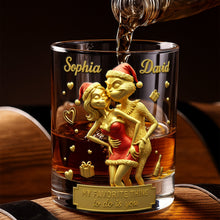 Load image into Gallery viewer, Love in Every Sip - Cheeky Couple Drinking Glass, Custom Gifts for Couples Whiskey Glass PopCulturePrints