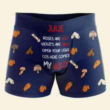 Load image into Gallery viewer, Personalized Men's Boxers - Cheeky Cock and Dick Pattern Boxer Briefs PopCulturePrints