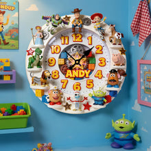 Load image into Gallery viewer, Adorable Characters Hanging Wall Clock – A Unique Personalized Gift for Kids Hanging Wall Clock PopCulturePrints