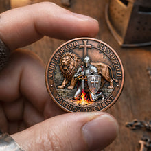 Load image into Gallery viewer, A Child of God, Man of Faith - Warrior of Christ Personalised Metal Coin - Perfect Gift for Christians Coin PopCulturePrints