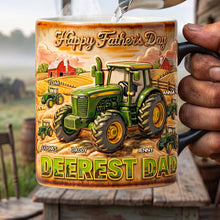 Load image into Gallery viewer, Happy Father's Day, Dearest Dad - Vintage Farmer Dad Magic Mug | Personalized Gift for Dad & Grandpa Coffee Mug PopCulturePrints