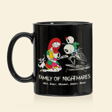 Load image into Gallery viewer, Family of Nightmares Personalized Black Mug Coffee Mug PopCulturePrints